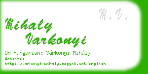 mihaly varkonyi business card